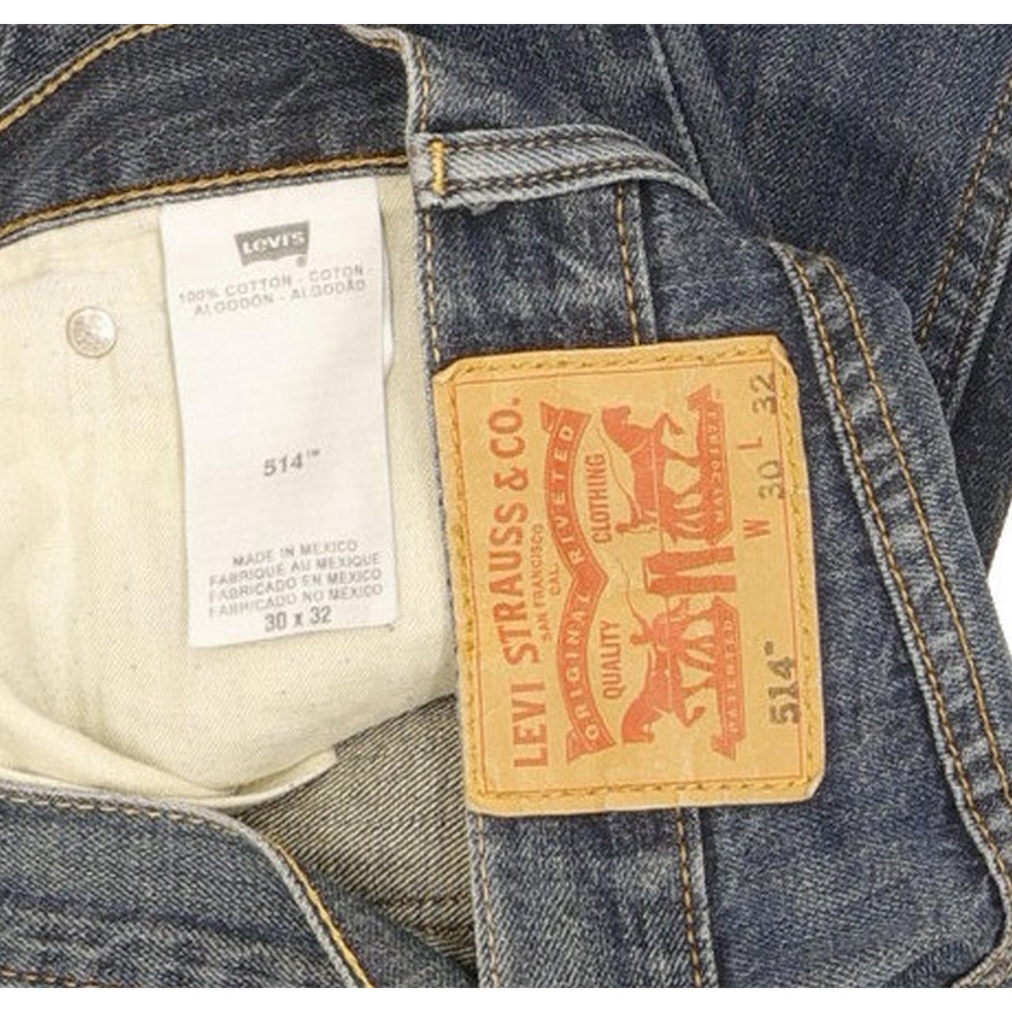 Levi's 514 Men Blue Straight Slim Jeans W30 L31