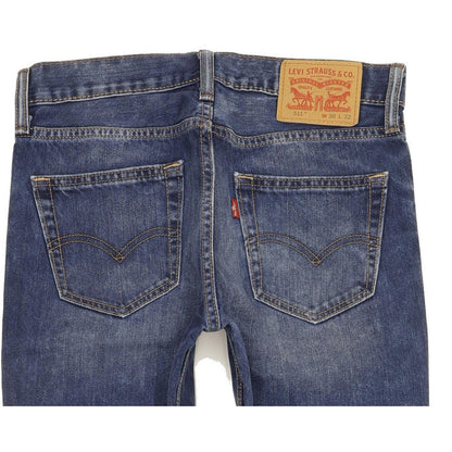 Levi's 511 Men Blue Straight Slim Jeans W30 L31