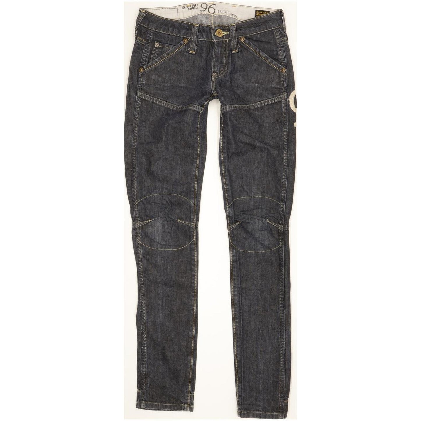 G-Star Elwood Heritage Women Blue Skinny Slim Jeans W25 L32