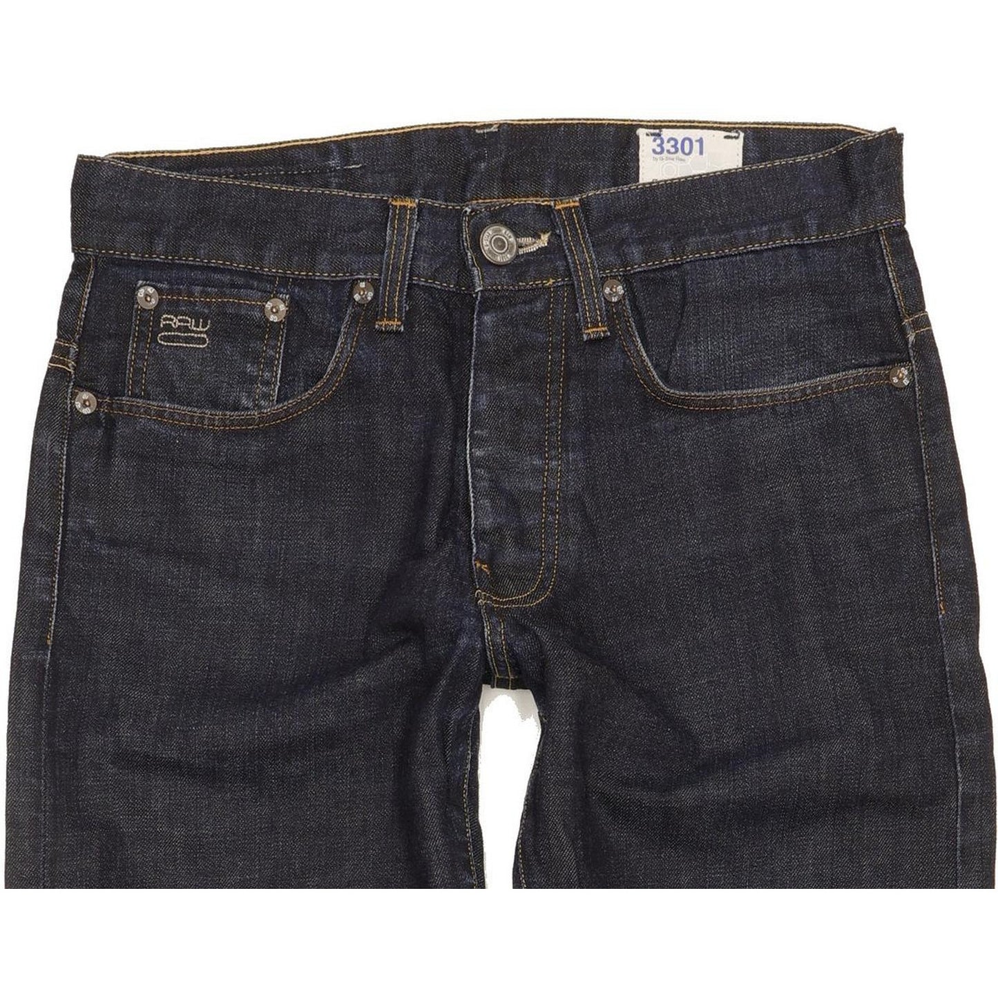G-Star 3301 Men Navy Straight Regular Jeans W29 L29