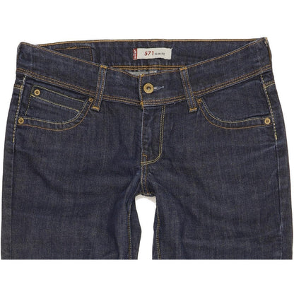 Levi's 571 Women Blue Straight Slim Jeans W28 L29
