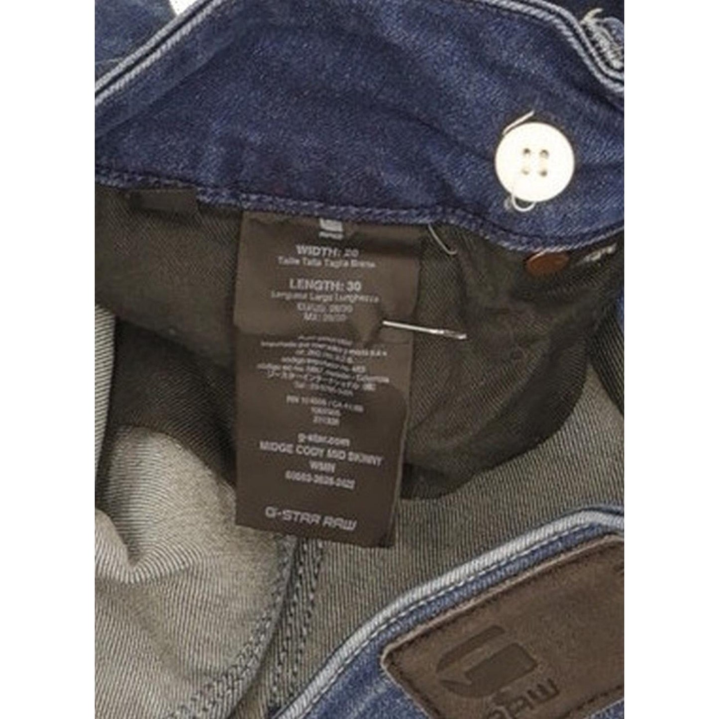 G-Star Midge Cody Women Blue Skinny Slim Stretch Jeans W28 L30