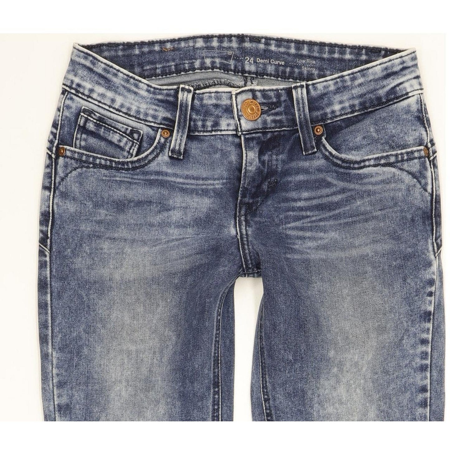 G-Star Demi Curve Women Blue Skinny Slim Stretch Jeans W24 L28