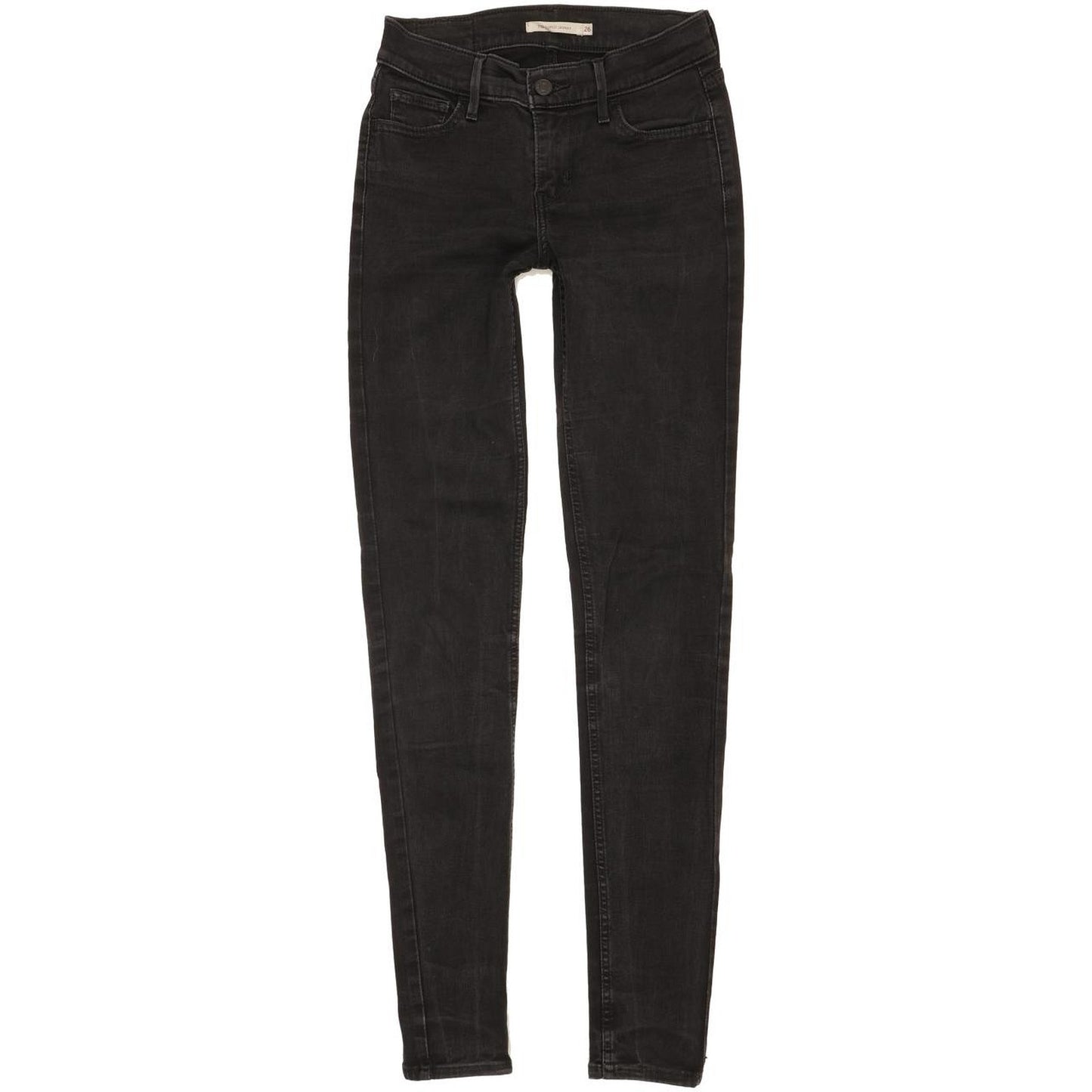 Levi's 710 Super Women Black Skinny Slim Stretch Jeans W26 L32