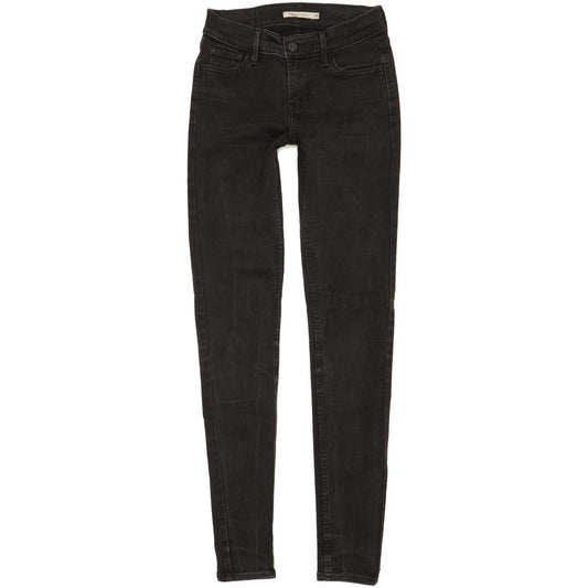 Levi's 710 Super Women Black Skinny Slim Stretch Jeans W26 L32