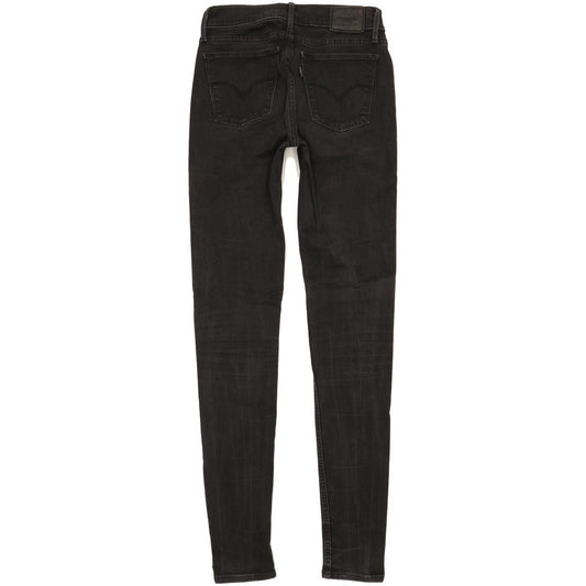 Levi's 710 Super Women Black Skinny Slim Stretch Jeans W26 L32