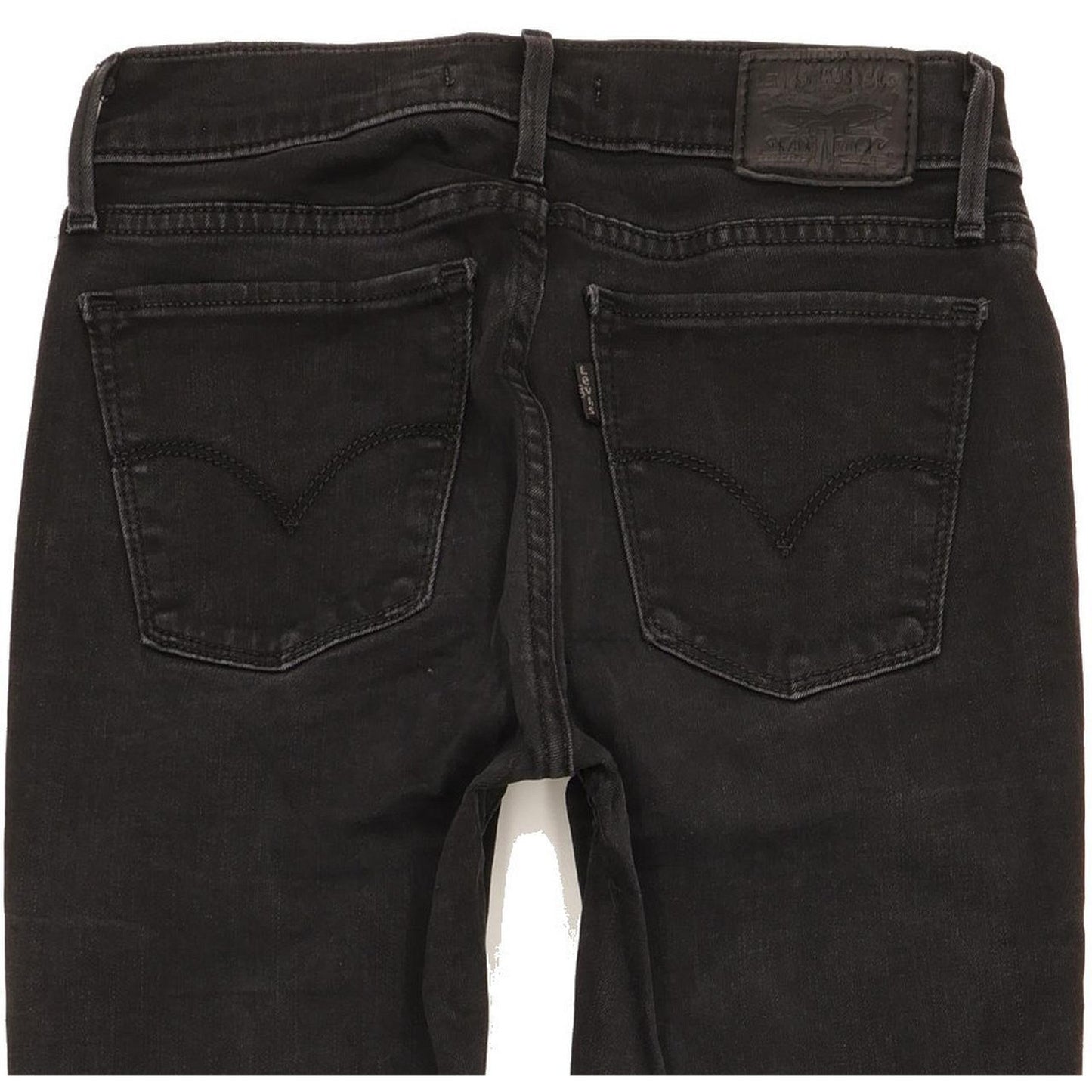 Levi's 710 Super Women Black Skinny Slim Stretch Jeans W26 L32