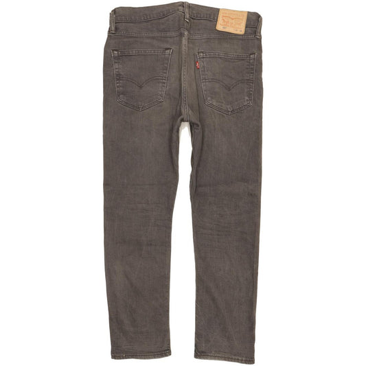 Levi's 522 Men Grey Tapered Slim Stretch Jeans W33 L27