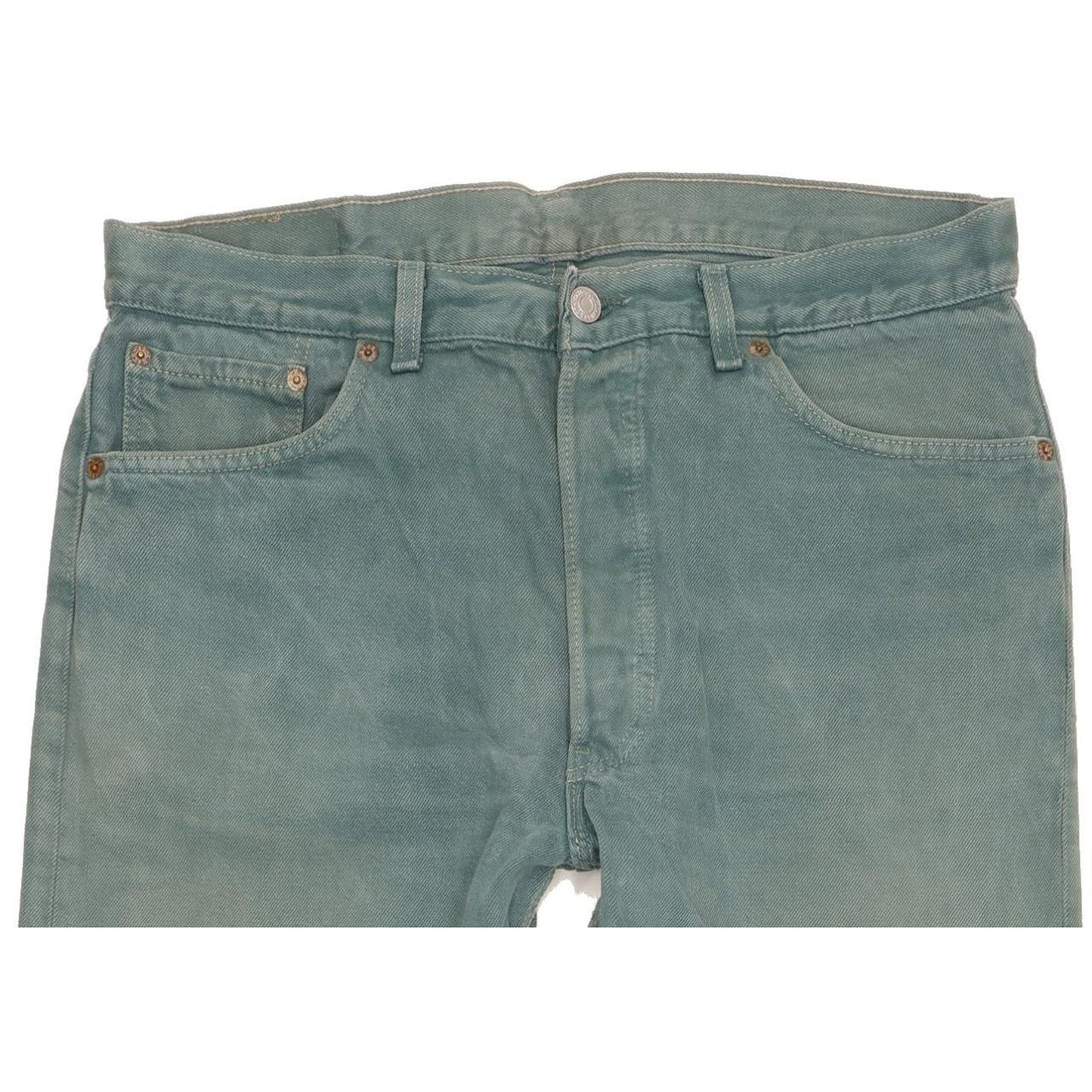 Levi's 501 Made in USA Men Green Straight Regular Jeans W36 L31