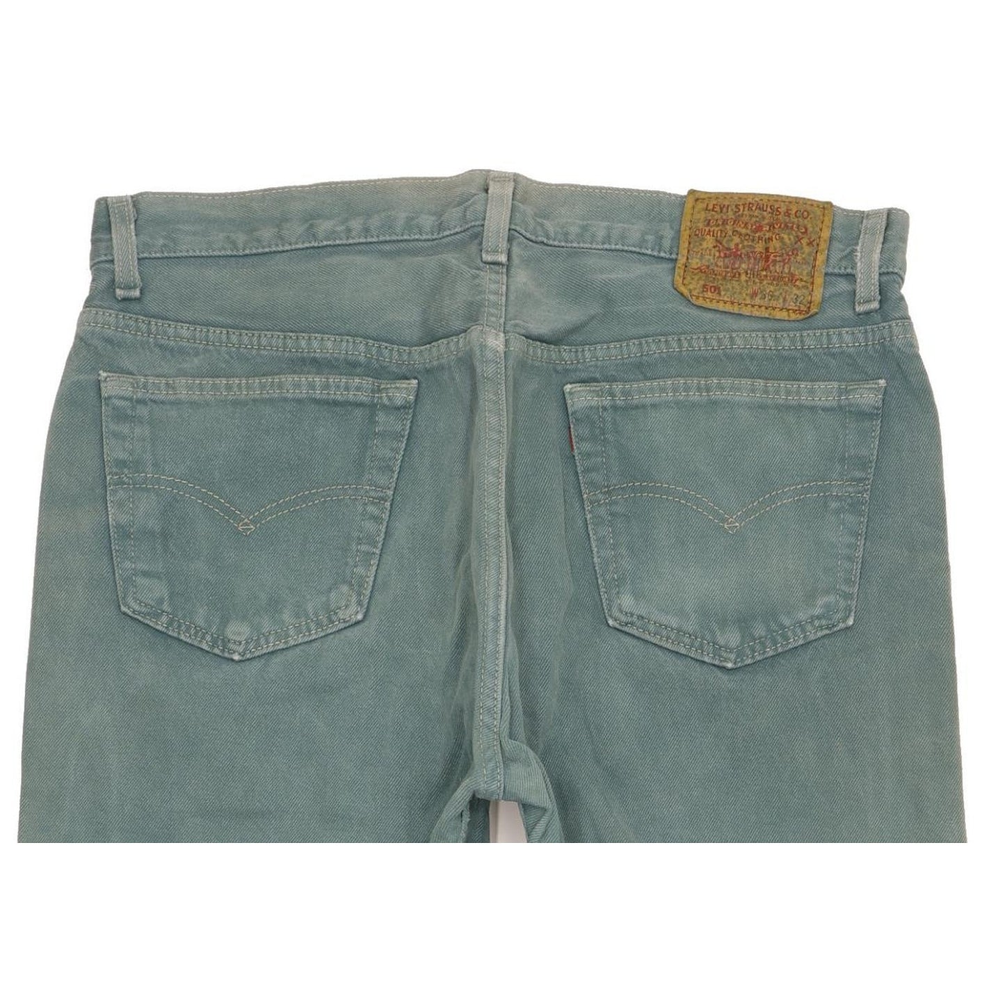 Levi's 501 Made in USA Men Green Straight Regular Jeans W36 L31