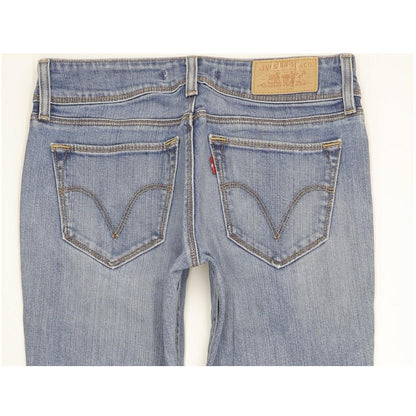 Levi's 470 Women Blue Straight Slim Stretch Jeans W28 L29