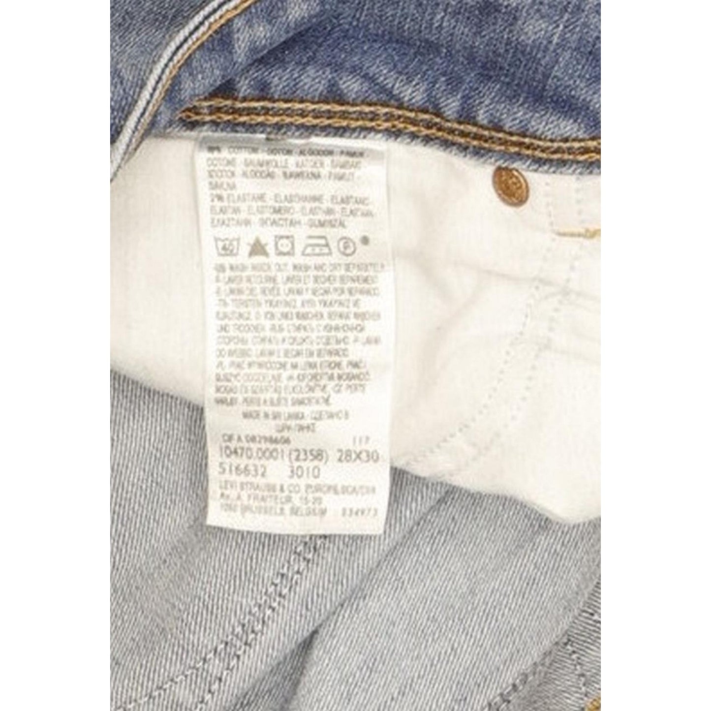 Levi's 470 Women Blue Straight Slim Stretch Jeans W28 L29
