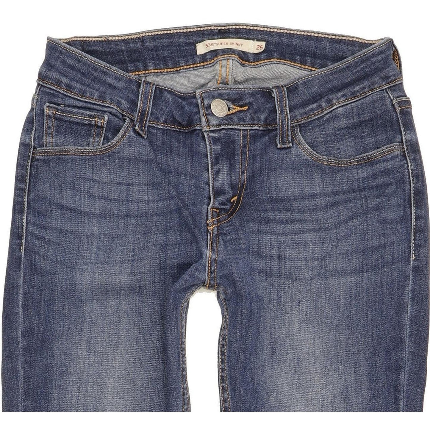 Levi's 535 Super Women Blue Skinny Slim Stretch Jeans W26 L30