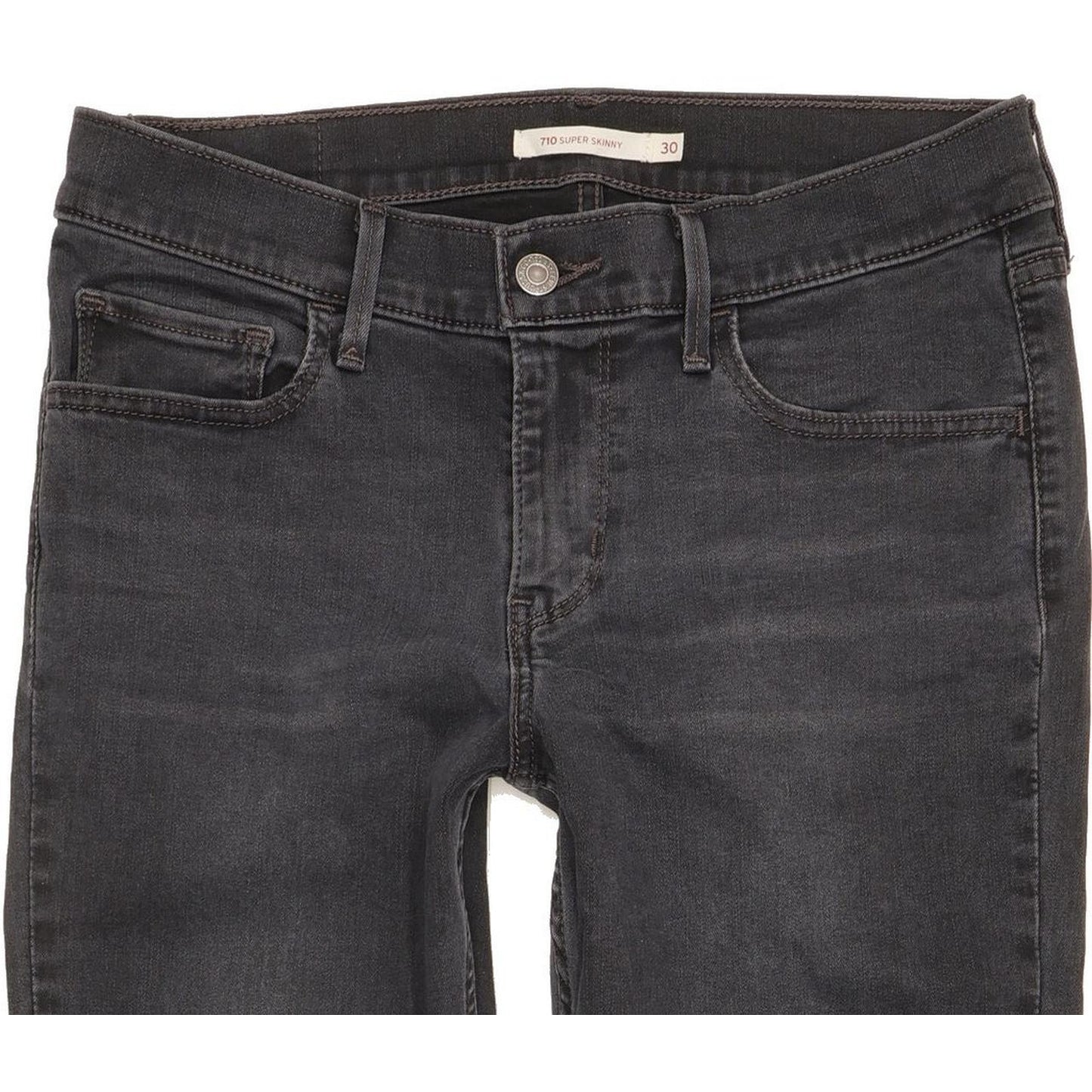 Levi's 710 Super Women Charcoal Skinny Slim Stretch Jeans W30 L28