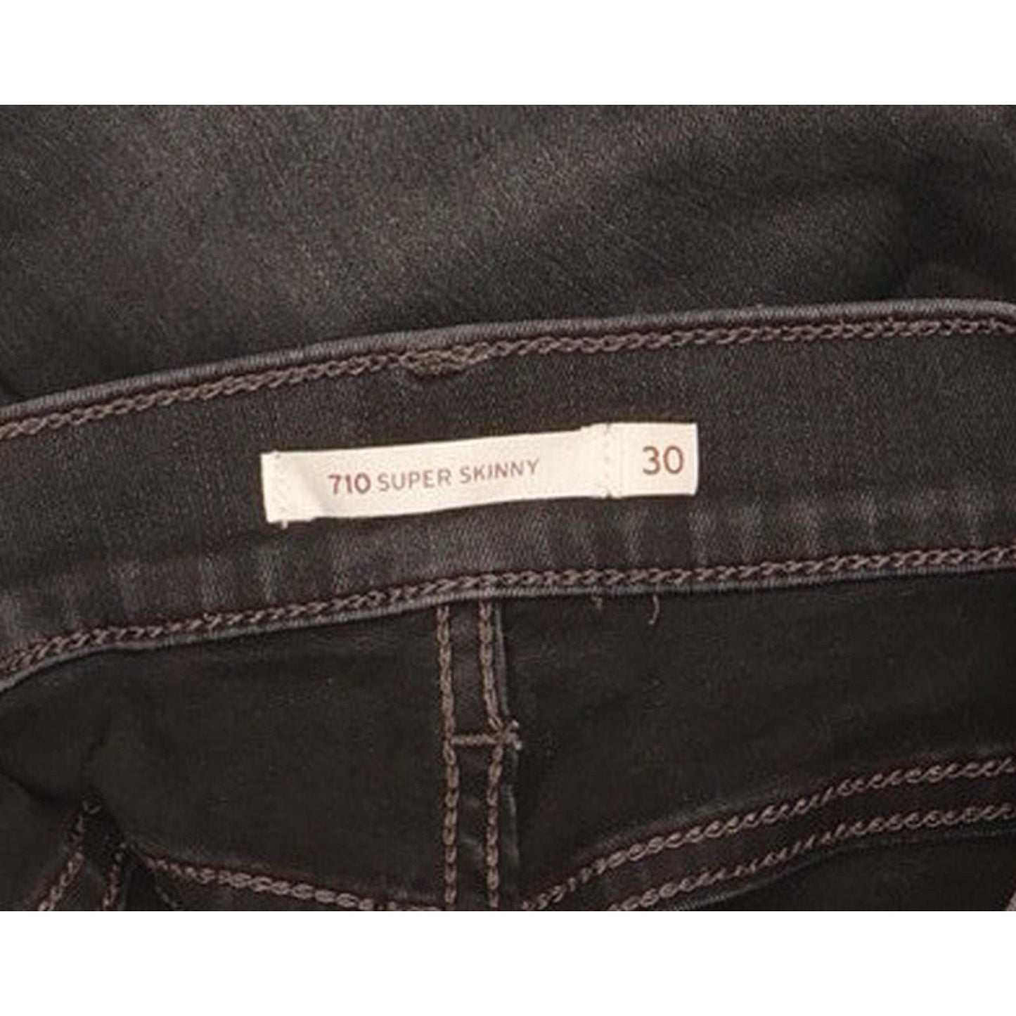 Levi's 710 Super Women Charcoal Skinny Slim Stretch Jeans W30 L28