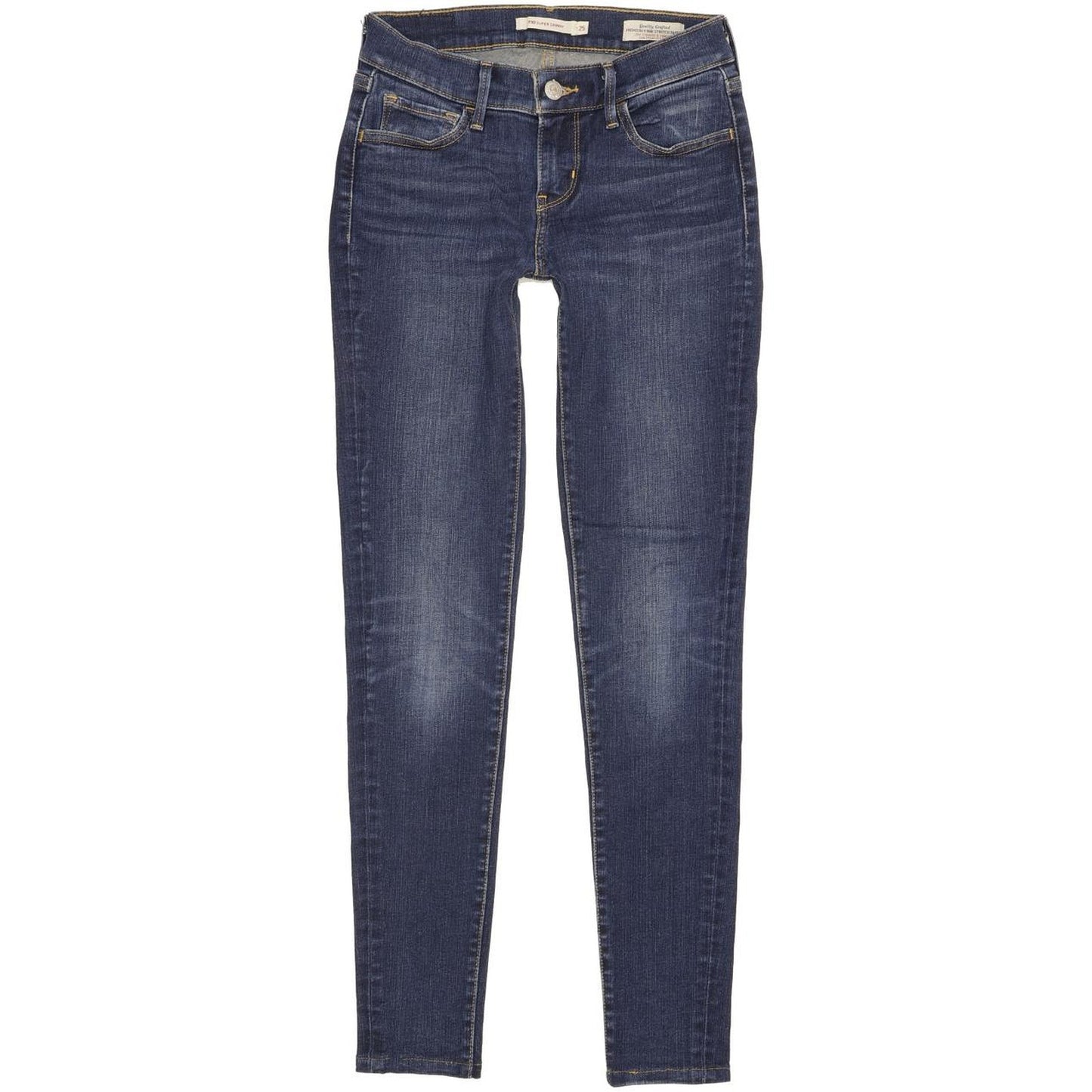 Levi's 710 Super Women Blue Skinny Slim Stretch Jeans W25 L29