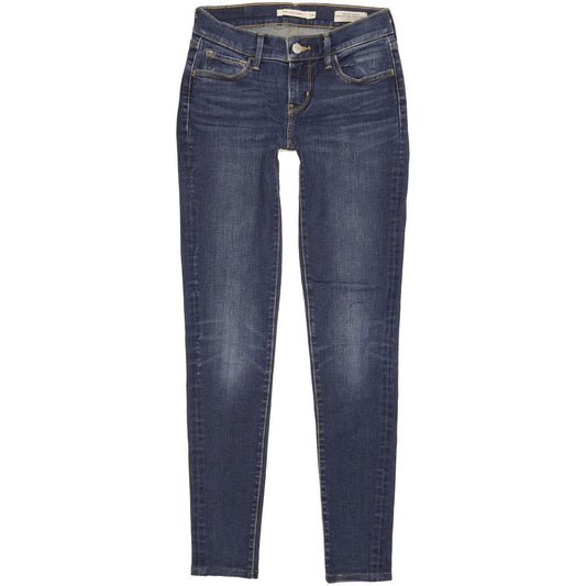 Levi's 710 Super Women Blue Skinny Slim Stretch Jeans W25 L29