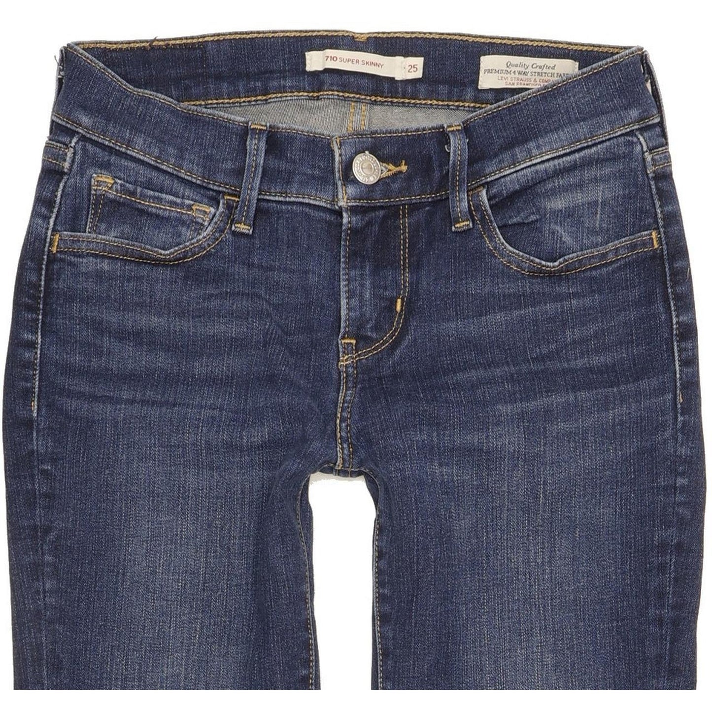 Levi's 710 Super Women Blue Skinny Slim Stretch Jeans W25 L29