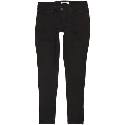 Levi's 711 Women Black Skinny Slim Stretch Jeans W30 L31