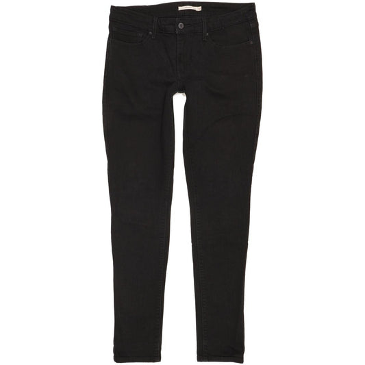 Levi's 711 Women Black Skinny Slim Stretch Jeans W30 L31