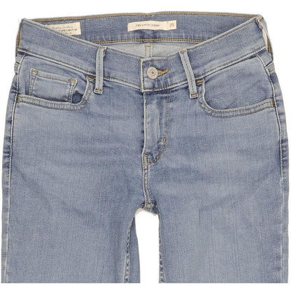 Levi's 710 Super Women Blue Skinny Slim Stretch Jeans W25 L27