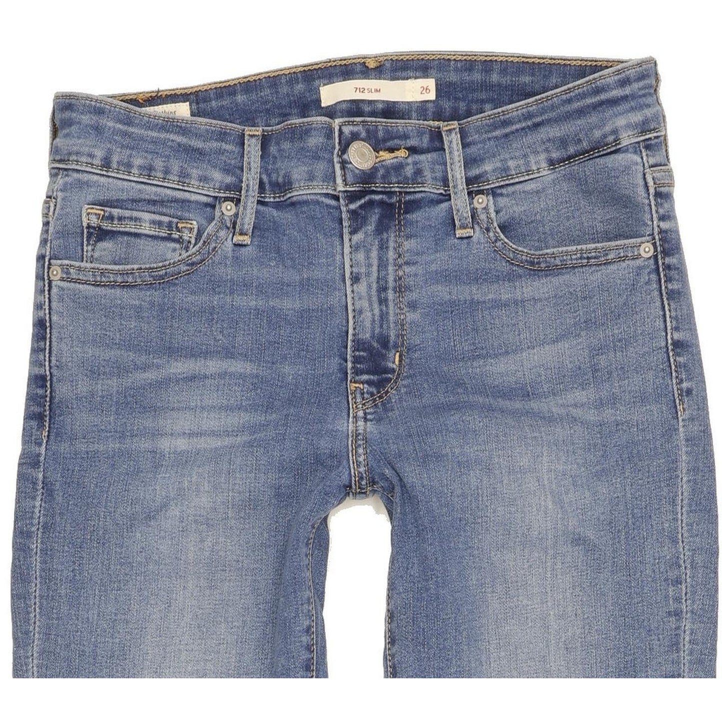 Levi's 712 Women Blue Straight Slim Stretch Jeans W26 L32