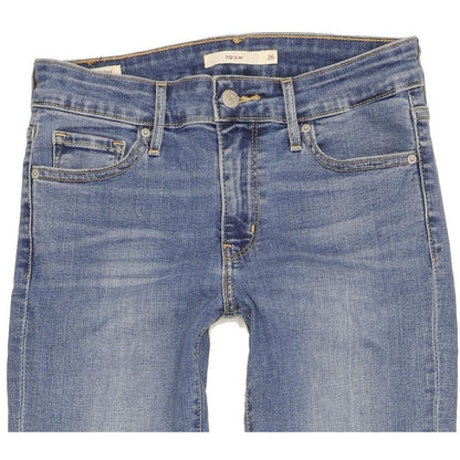 Levi's 712 Women Blue Straight Slim Stretch Jeans W26 L32