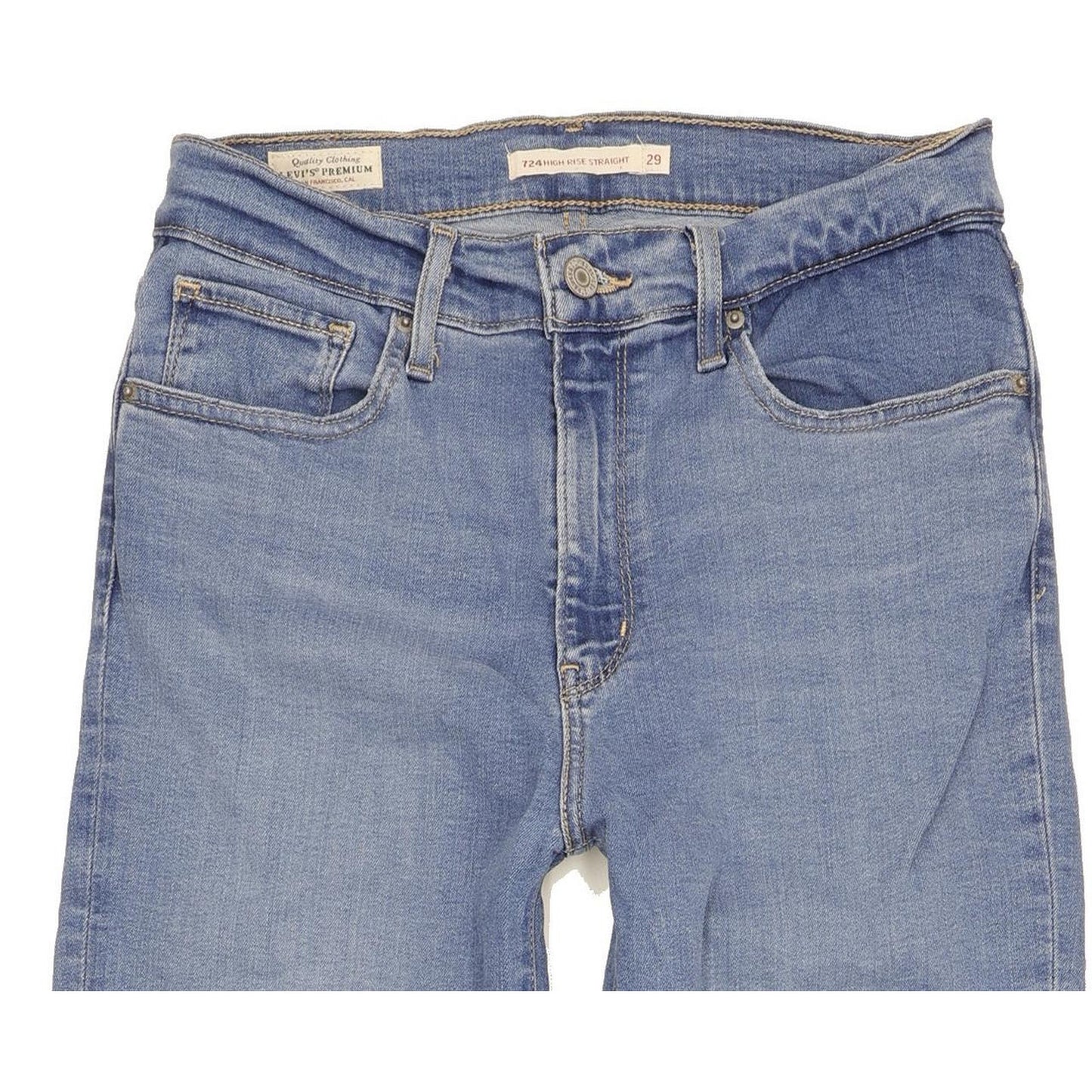 Levi's 724 Women Blue Straight Slim Stretch Jeans W29 L30