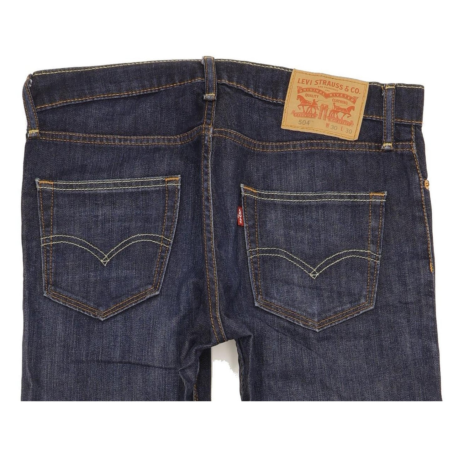 Levi's 504 Men Blue Straight Regular Stretch Jeans W30 L29