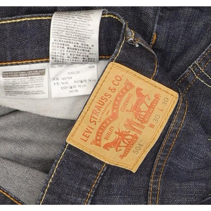 Levi's 504 Men Blue Straight Regular Stretch Jeans W30 L29