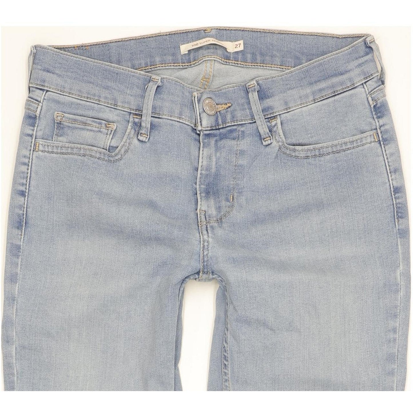Levi's 710 Super Women Blue Skinny Slim Stretch Jeans W27 L30