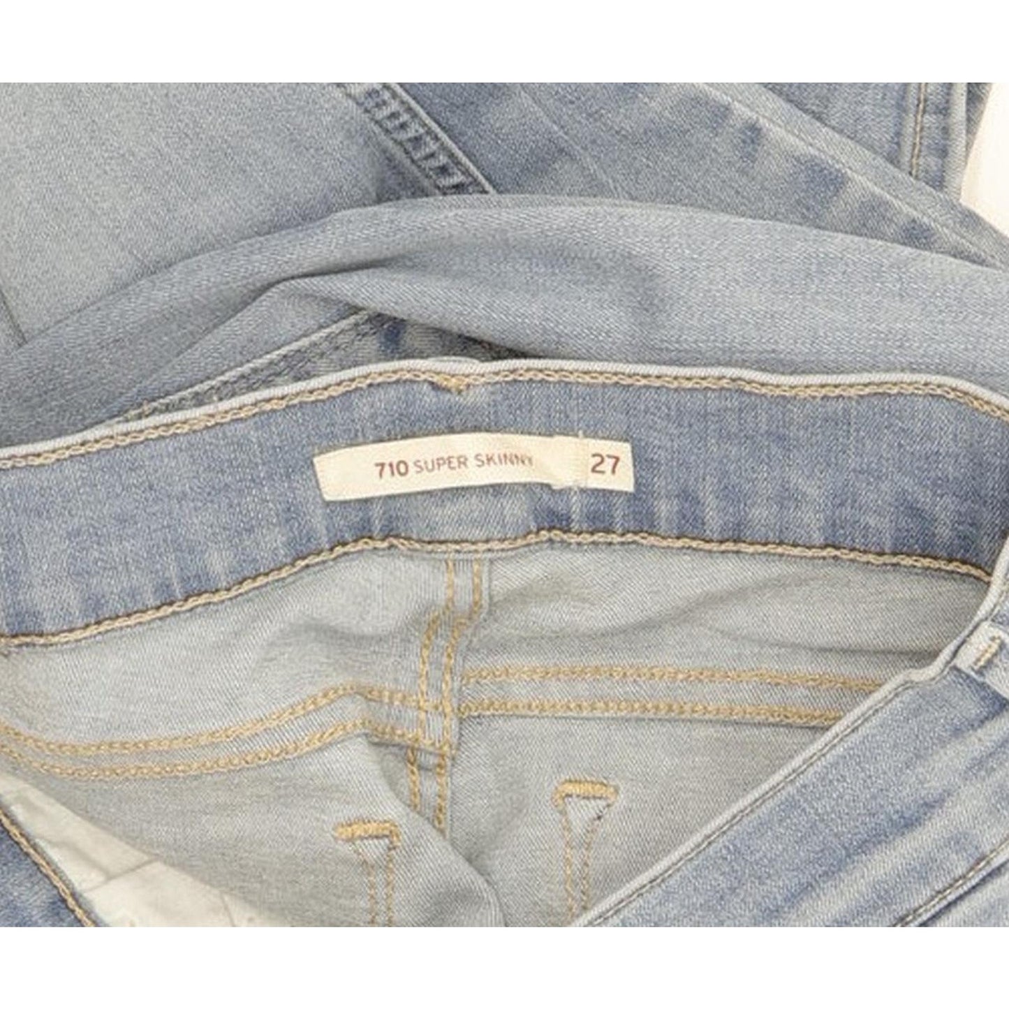 Levi's 710 Super Women Blue Skinny Slim Stretch Jeans W27 L30