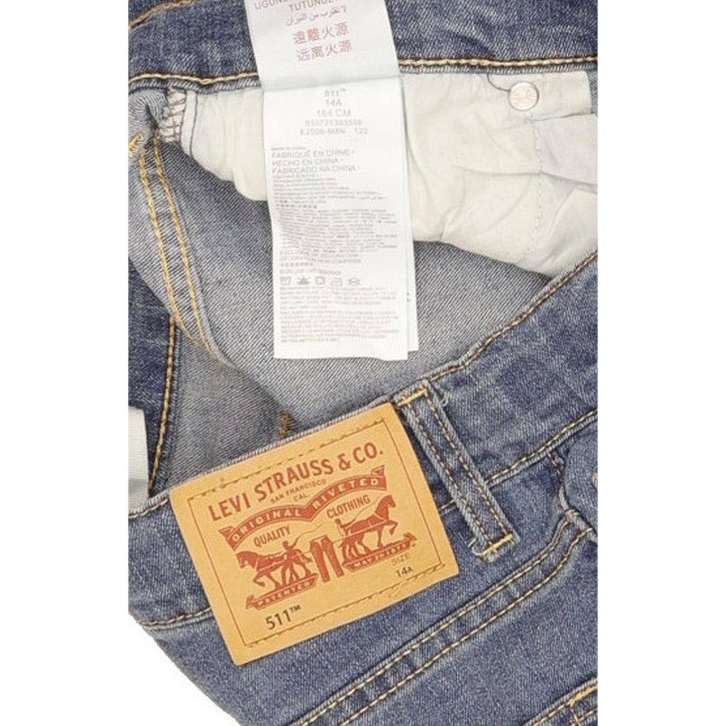 Levi's 511 Kids Blue Straight Slim Stretch Jeans W26 L29