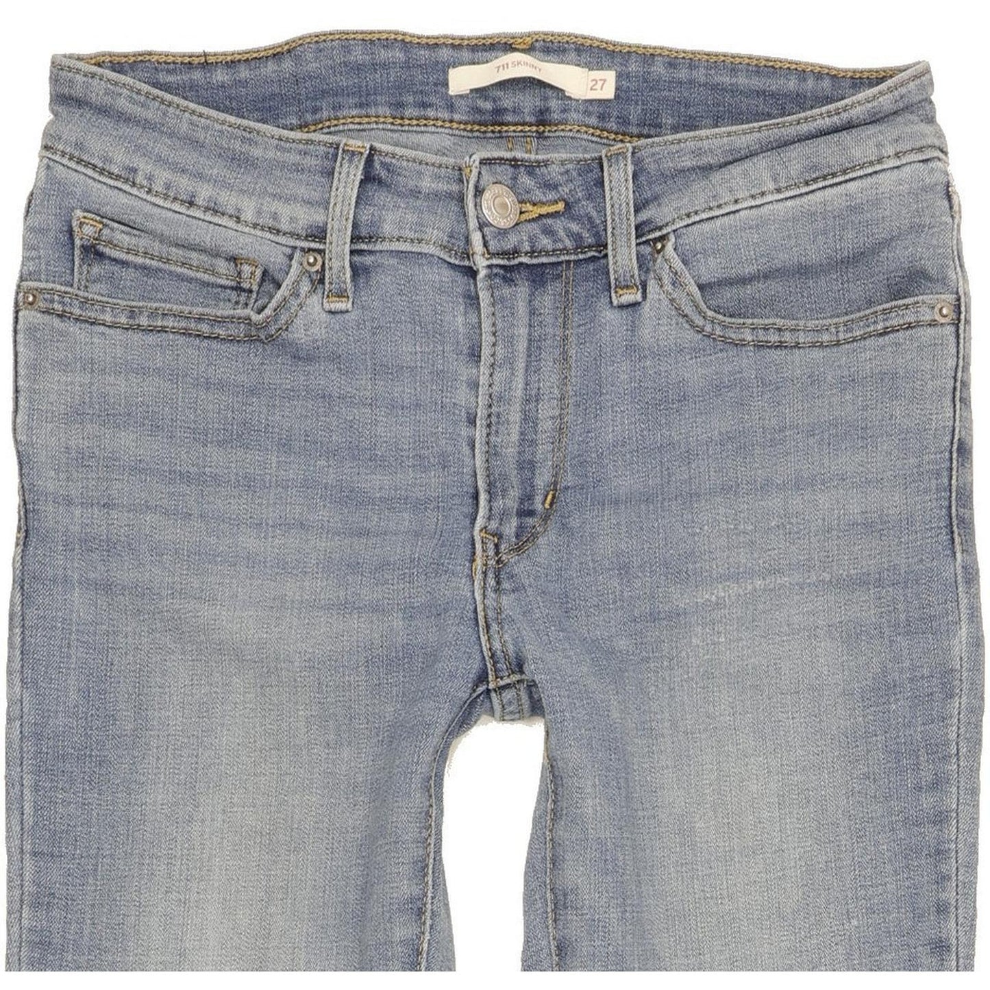 Levi's 711 Women Blue Skinny Slim Stretch Jeans W27 L30