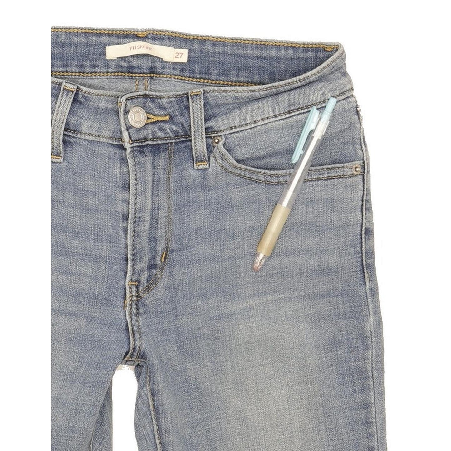 Levi's 711 Women Blue Skinny Slim Stretch Jeans W27 L30