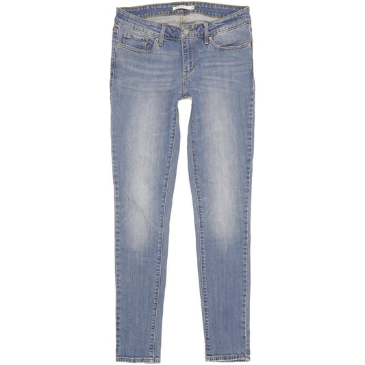 Levi's 711 Women Blue Skinny Slim Stretch Jeans W28 L32