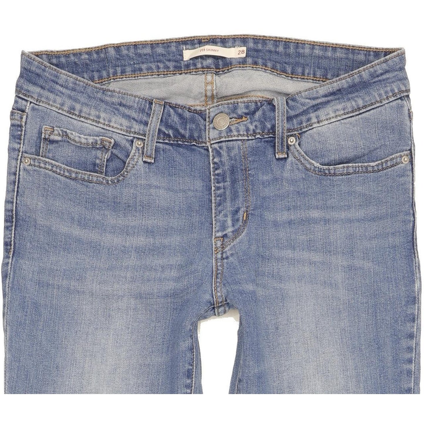 Levi's 711 Women Blue Skinny Slim Stretch Jeans W28 L32
