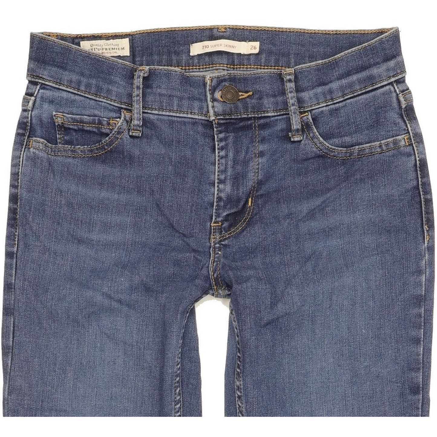 Levi's 710 Super Women Blue Skinny Slim Stretch Jeans W26 L29