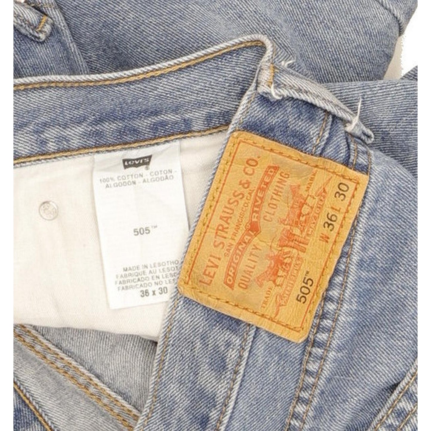 Levi's 505 Men Blue Straight Regular Jeans W37 L26