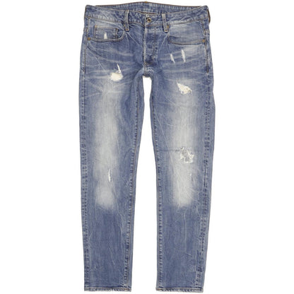 G-Star 3301 Men Blue Straight Slim Stretch Jeans W31 L31
