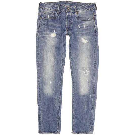 G-Star 3301 Men Blue Straight Slim Stretch Jeans W31 L31