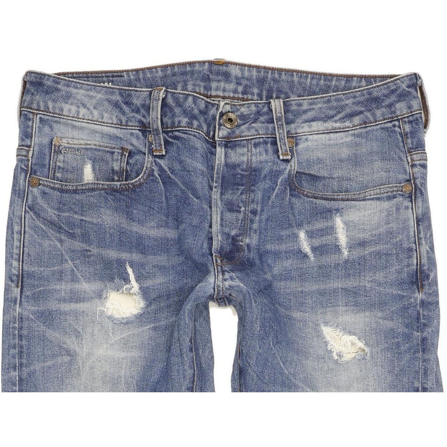 G-Star 3301 Men Blue Straight Slim Stretch Jeans W31 L31