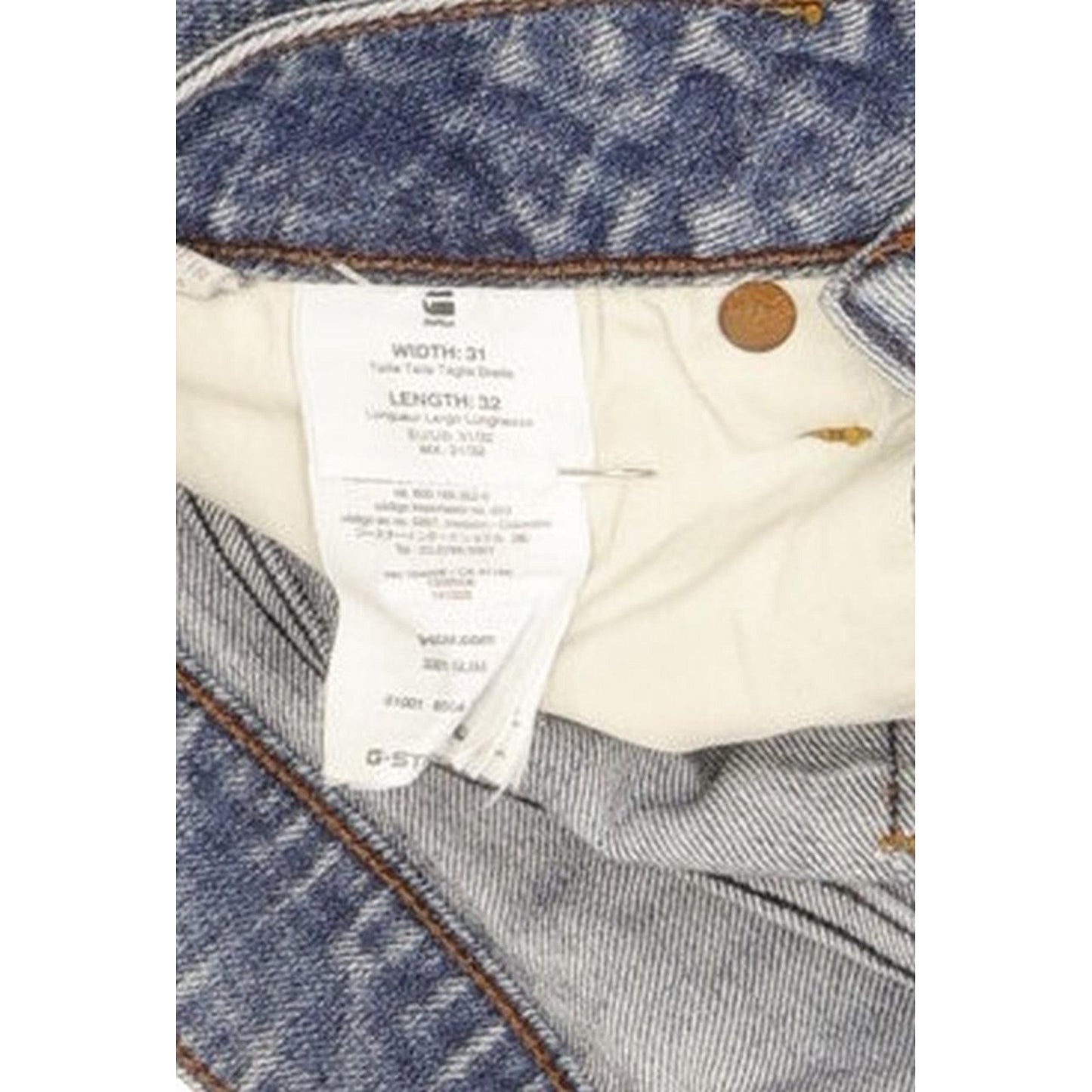 G-Star 3301 Men Blue Straight Slim Stretch Jeans W31 L31