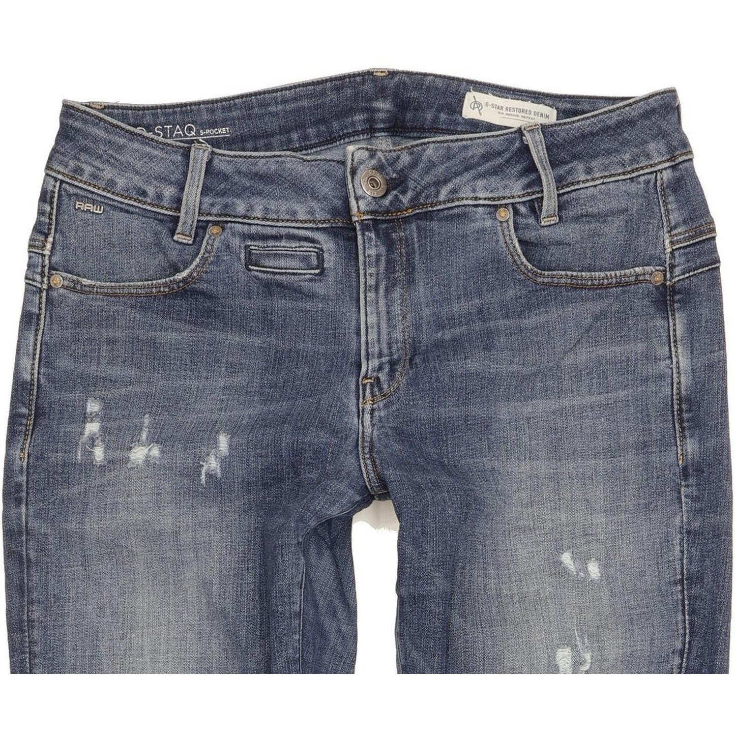G-Star D-Staq Women Blue Skinny Slim Stretch Jeans W31 L31