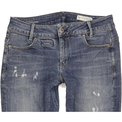 G-Star D-Staq Women Blue Skinny Slim Stretch Jeans W31 L31