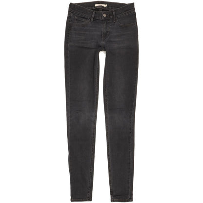 Levi's 710 Super Women Black Skinny Slim Stretch Jeans W27 L32