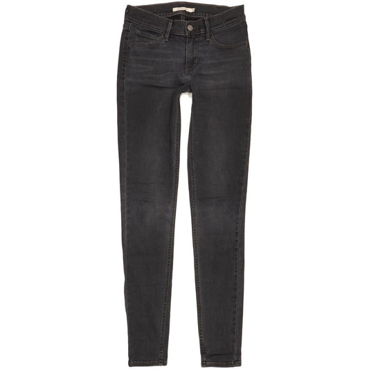 Levi's 710 Super Women Black Skinny Slim Stretch Jeans W27 L32