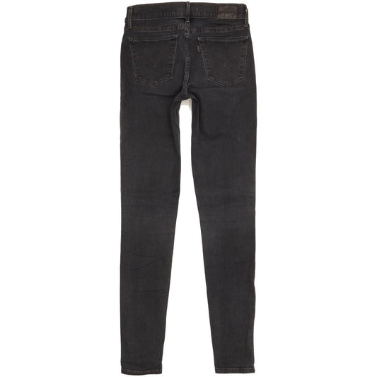 Levi's 710 Super Women Black Skinny Slim Stretch Jeans W27 L32