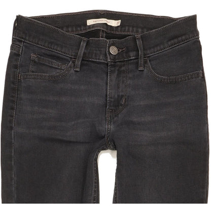 Levi's 710 Super Women Black Skinny Slim Stretch Jeans W27 L32