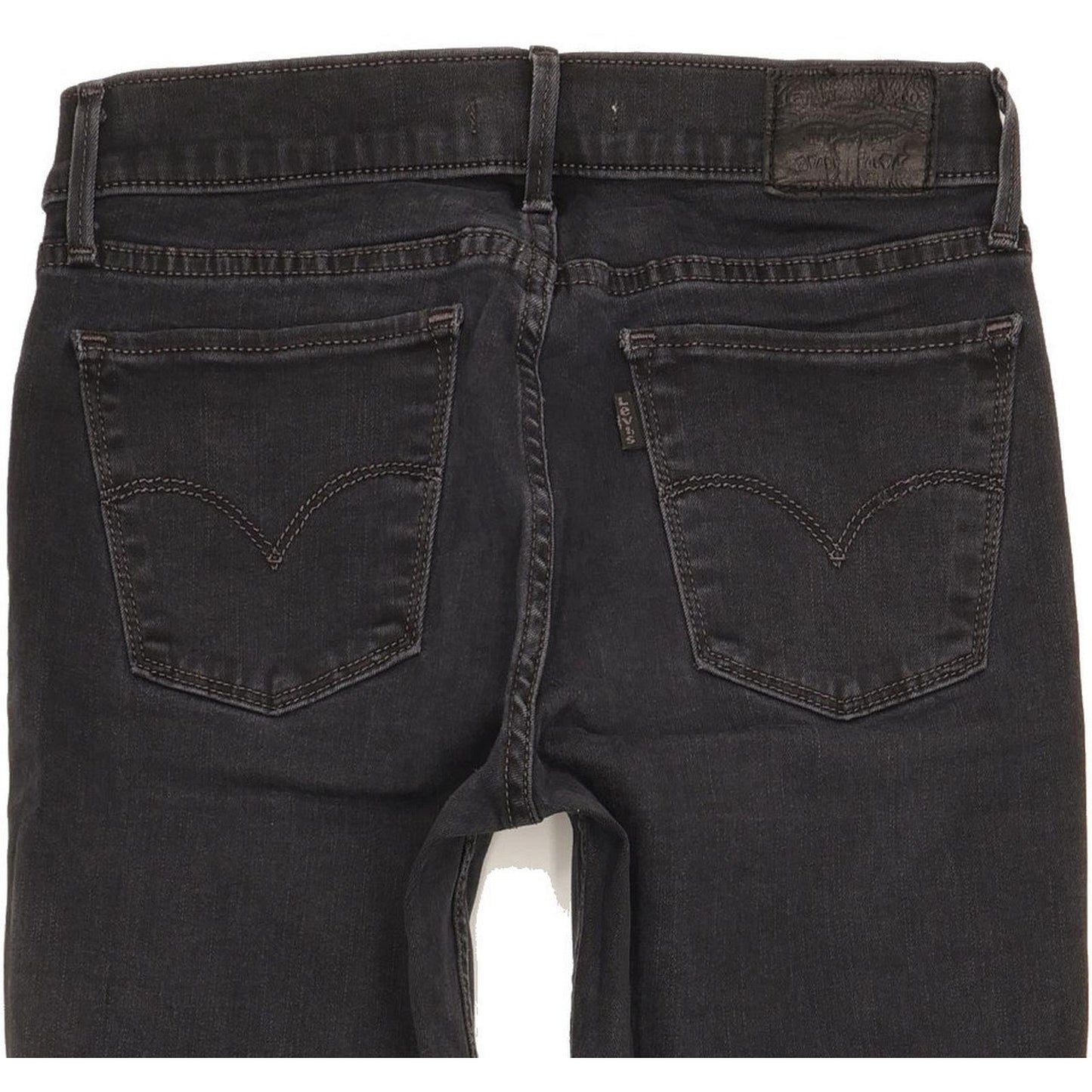 Levi's 710 Super Women Black Skinny Slim Stretch Jeans W27 L32